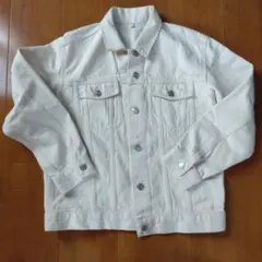 最終値下げ！無印良品　アイボリー デニムジャケット Sサイズ
