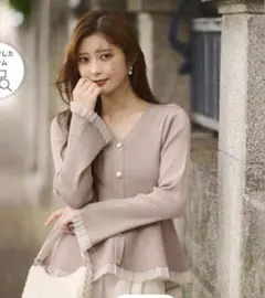 プロポーション 松川星さん着用　シアー切り替えペプラムニット タグ付き新品