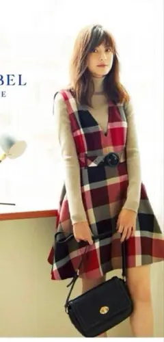 【美品】 ブルーレーベルクレストブリッジ 　ビエラジャンパースカート