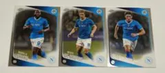 ナポリ 3枚セット デブライネ ルカク Topps Chrome
