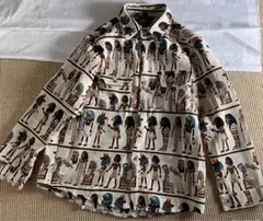 古代エジプト文化風 刺繍シャツジャケット｜ユニセックス 長袖 レトロアウター