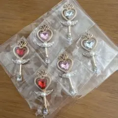 ハートチャーム 6個
