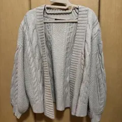 ケーブル編みニットカーディガン ベージュ INGNI イング レディース ボレロ
