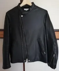 ユース ユナイテッドアローズ ★UKレザー セミダブル ライダースジャケット