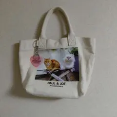 ポール&ジョーアクセソワ　ねこちゃん　白系トートバッグです。のサムネイル