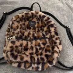 ヒョウ柄ファーリュック PLT