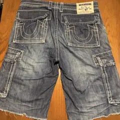 希少】TRUE RELIGION デニムカーゴショートパンツ 34 - メルカリ