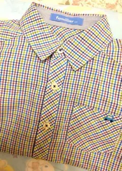 最終価格！ファミリア　マルチカラー チェック柄 長袖シャツ 100cm