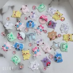 50個mix 555円 ポケモン ポケットモンスター ネイルパーツ ポケピース クリアネイルセット スイーツショップ ｜【公式