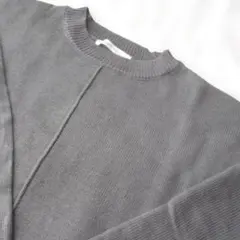 〈美品〉【Lugnoncure】長袖ニット チャコールグレー／フリーサイズ