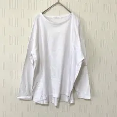 アメリカンホリック　ロンT オーバーサイズ　コットン　長袖　カットソー 白　M