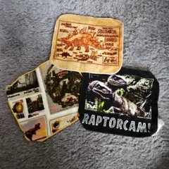 恐竜デザインハンカチ3枚セット