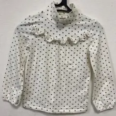 gapkids 水玉フリル付き ハイネックカットソー