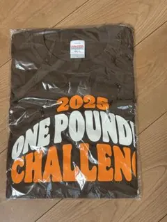 2025 ONE POUND CHALLENGE Tシャツ ブラウン L