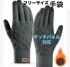③ 手袋 スマホ対応 ふわふわ 裏起毛 あたたか ニット製 タッチパネル対応