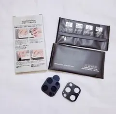 iPhone カメラカバー レンズカバー 保護カバー 2個セット ブラック