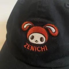 まいぜん ZENICHI ゼンイチ キッズ 子供 帽子 刺繍 キャップ ブラック