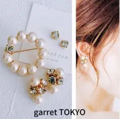 ２点セット　ブローチ　イヤリング　ピアス　ビジュー　パールブローチ　入学　入園