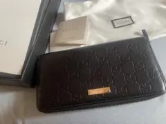 GUCCI ブラックレザー 長財布