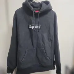 Supreme ダークグレー フード付きパーカー
