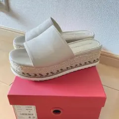 厚底ジュートミュールサンダル