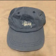STUSSY キャップ ブルー 刺繍ロゴのサムネイル