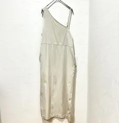 LOWRYS FARM(F)ワンショルダー サロペットワンピース アイボリー