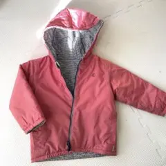プチバトー　ピンクリバーシブル　フード付きジャケット80 18m/81cm