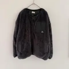 monoso フリースアウター　160 ダークグレー　防寒もこもこ