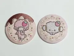 サンリオ　刺繍缶バッジ　マイスウィートピアノ　こぎみゅん　２種　食玩