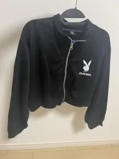 PLAYBOY ブラック クロップドジャケット