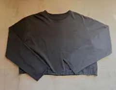 MILA OWEN グレー クロップド長袖Tシャツ