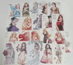 人物ステッカー　女の子ステッカー　クリームピーチ　hwara