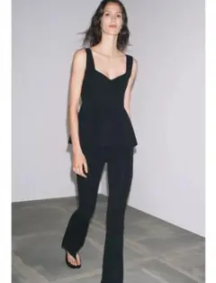 ZARA ザラ　ペプラム　ストレッチ　トップス