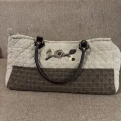 ハンドメイド パッチワーク ボストンバッグ