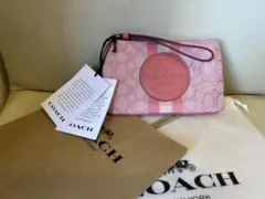 COACH ロゴ コーチ シグネチャー ジャガードポーチ