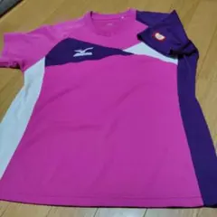 ミズノ 卓球ウェアレディースLサイズ ピンク/紫
