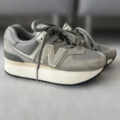 New Balance WL574ZSDB グレー スニーカー 厚底