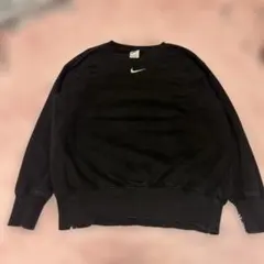 00s OLD NIKE ワンポイント センタースウッシュ 短丈 スウェット