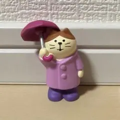 デコレ コンコンブル 雨降り猫 紫陽花カラー