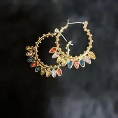 ヴィンテージ ゴールドフープピアス
