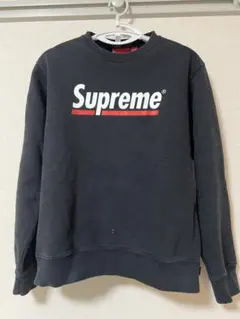 Supreme Underline Crewneck 20SS “Black"