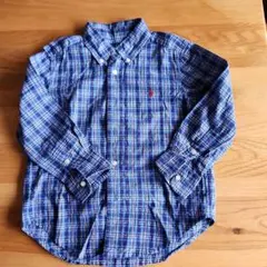 Ralph Lauren 長袖シャツ 110/56 青系チェック