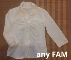 【any FAM】フリル付きシャツ（七分袖） ※送料込み