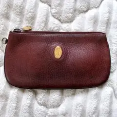 Cartier カルティエ マストライン ポーチ 財布ボルドー レザーのサムネイル