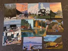 原田泰治 ふるさと四季の詩 ポストカード 12枚セット