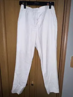【PLST】ホワイト（白系グレー）パンツ（Mサイズ）