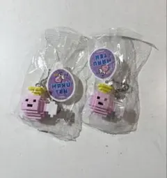 マルテンピンクキーホルダー たまごっち ガチャガチャ ドットフィギュアチャーム