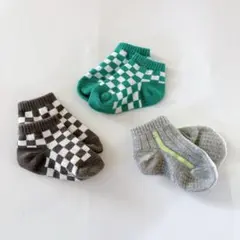 【3足セット】ベビーソックス　ベビー靴下　8cm〜13cm しまむら　入園準備