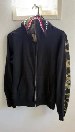 【最終値下げ】A Bathing Ape ブラック フルジップシャークパーカー 2025年最新】A BATHING APE(アベイシングエイプ)SHARK FULL ZIP